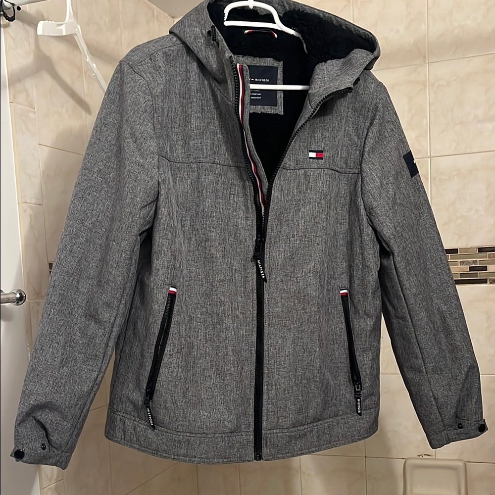 Tommy Hilfiger Black and Gray Jacket
